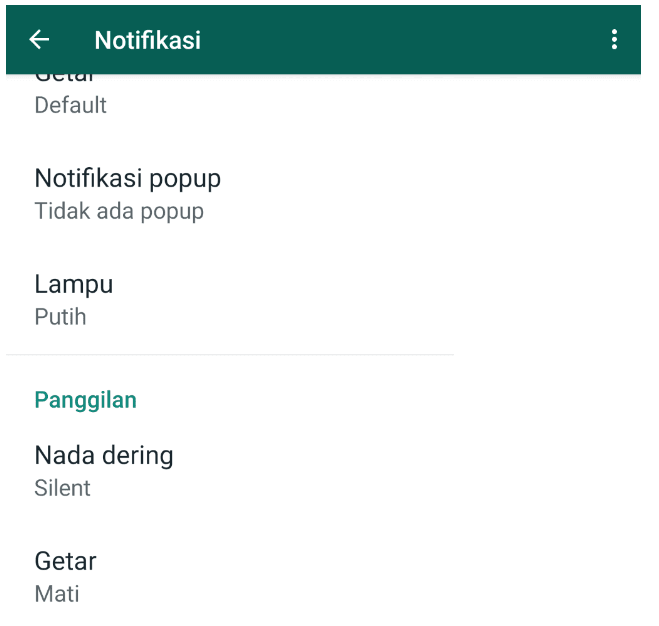 Atur Notifikasi Nada ke Silent