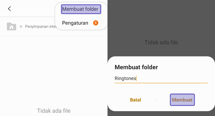 Buat Folder Ringtones di WhatsApp