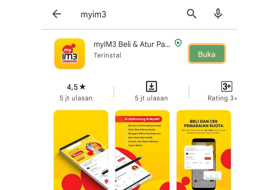 Buka Aplikasi MyIM3 di HP