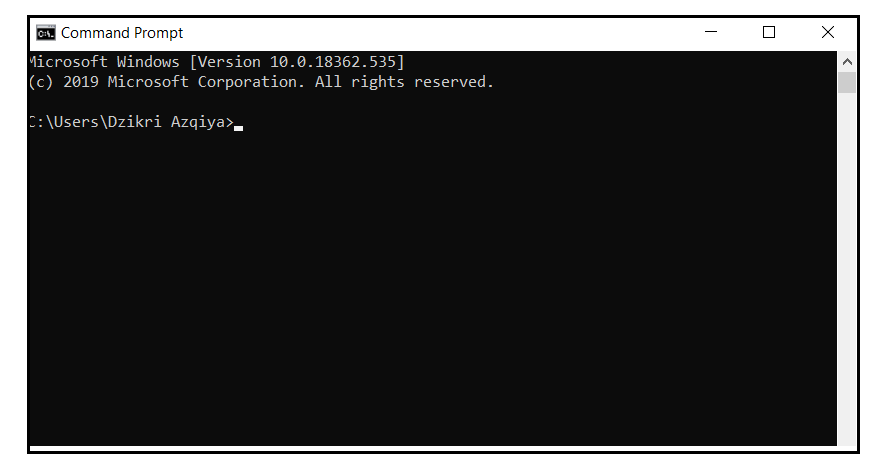 Buka Command Prompt di Windows