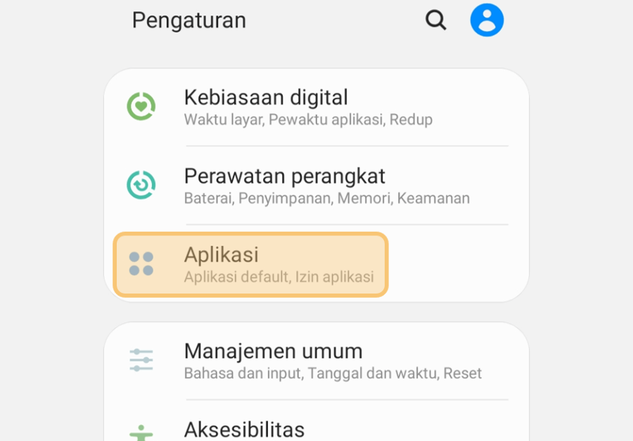 Buka Menu Aplikasi di HP Android