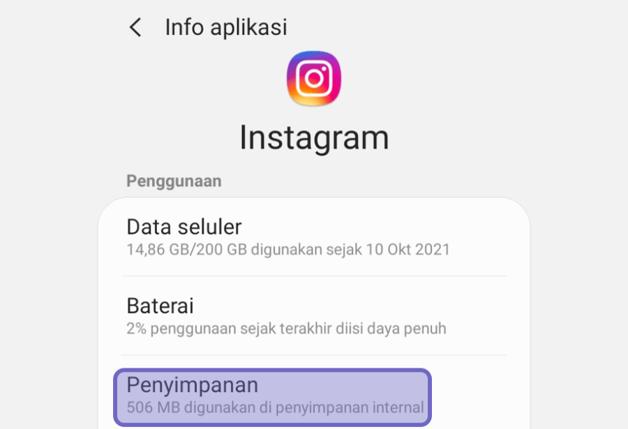 Buka Penyimpanan Instagram