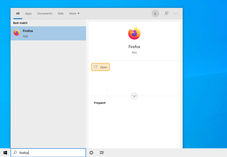 Membuka Mozilla Firefox