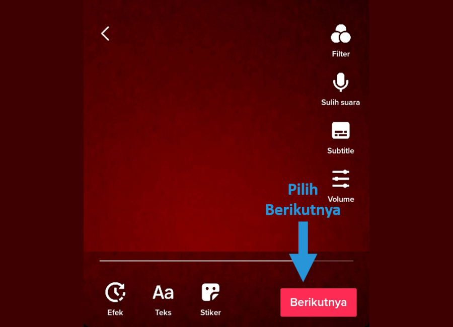 Ketuk Tombol Berikutnya di Konten TikTok