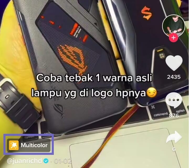 Menu Efek di Video TikTok