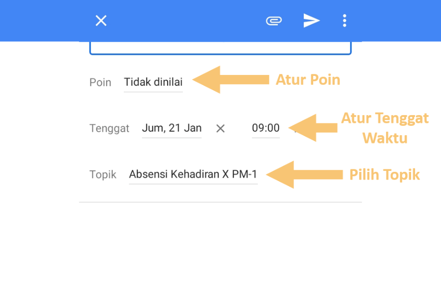 Mengatur Form Absensi