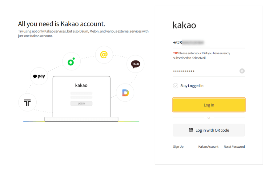 Login Akun KakaoTalk di Situs