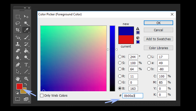 Masukkan Kode Warna Foto di Photoshop