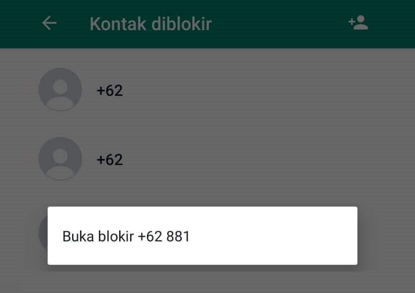 Membuka Blokir Kontak di WhatsApp