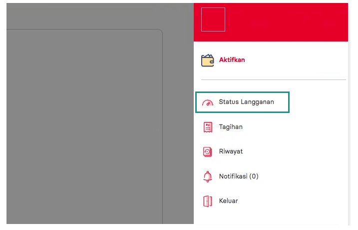 Menu Langganan di IndiHome