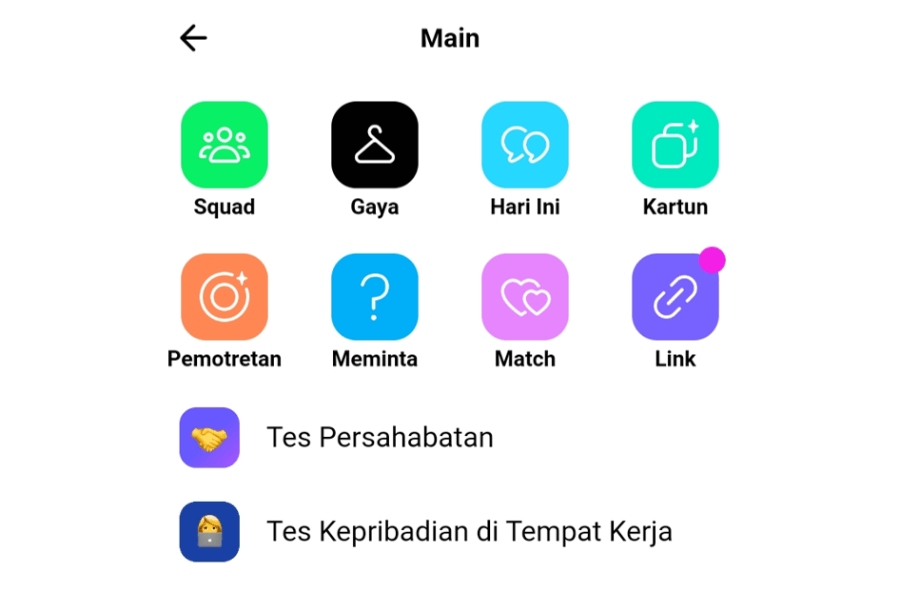 Menu Main di Zepeto