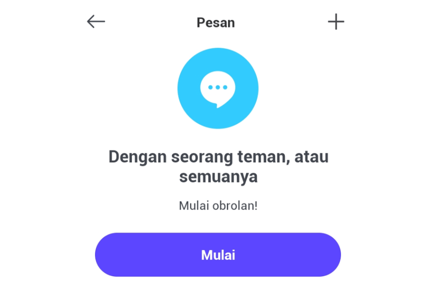 Menu Percakapan di Zepeto