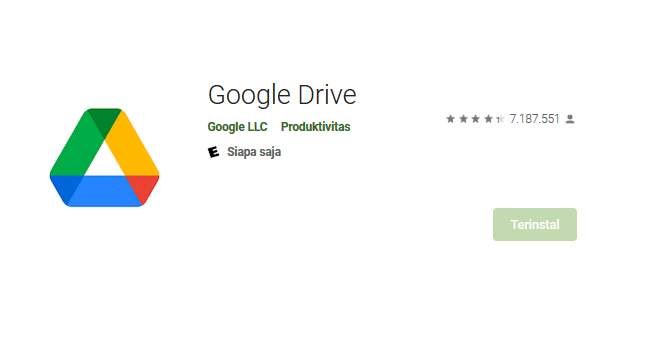 Memasang Google Drive di HP