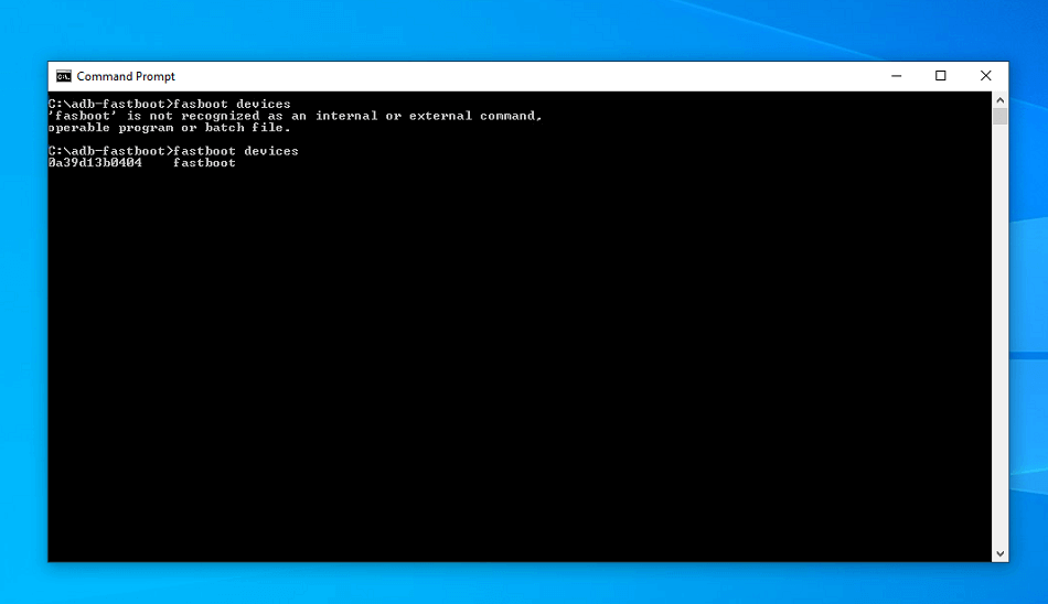 Perintah ADB Fastboot di Command Prompt