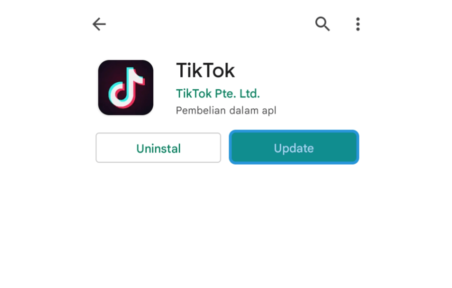 Lakukan Update Aplikasi TikTok