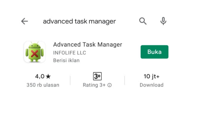 Aplikasi Advanced Task Manager di Playstore