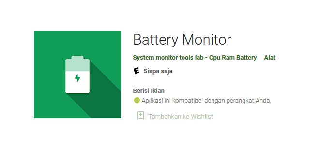 Aplikasi Battery Monitor di HP