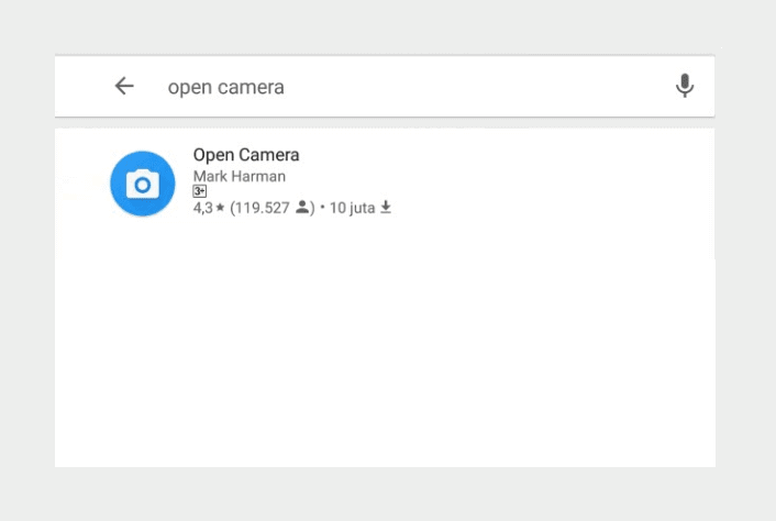 Aplikasi Open Camera di Playstore