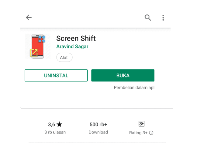 Aplikasi Screen Shift Android