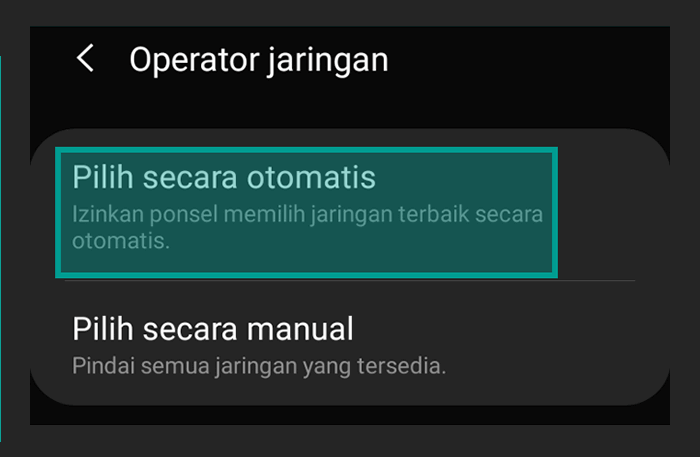 Atur Sinyal Jadi Otomatis di Sistem HP
