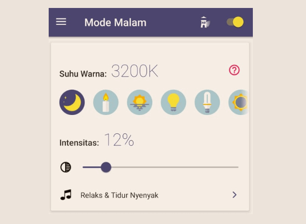 Atur Temperatur Warna Layar di Bluelight