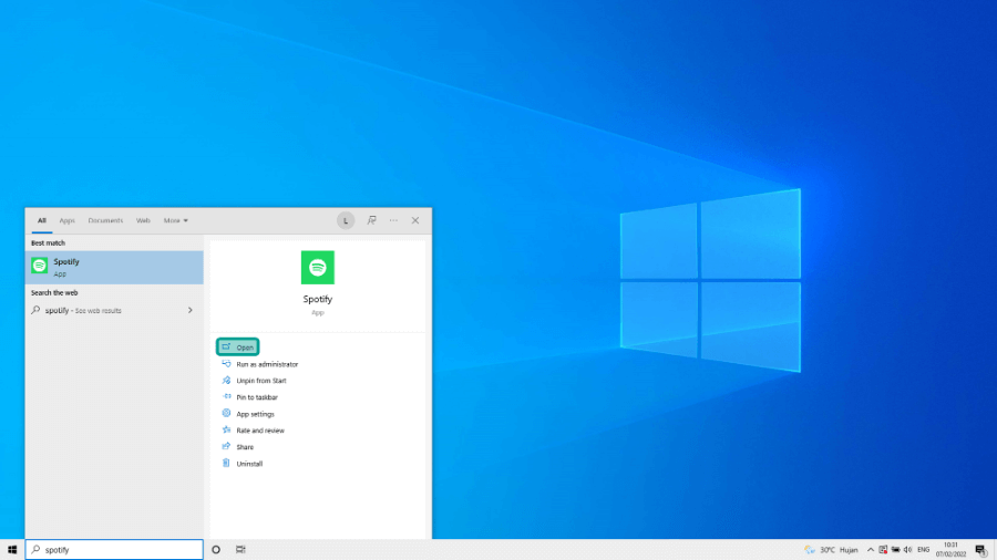 Buka Spotify di PC