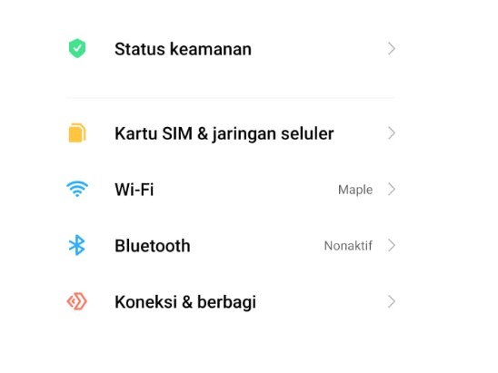 Buka Menu WiFi di Setelan Android