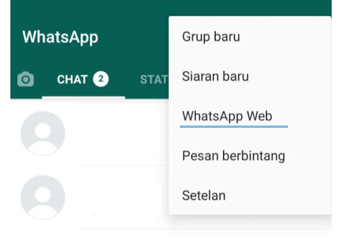 Buka Setelan WhatsApp Web