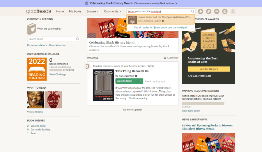 Cari Buku yang Ingin Dibaca di GoodReads