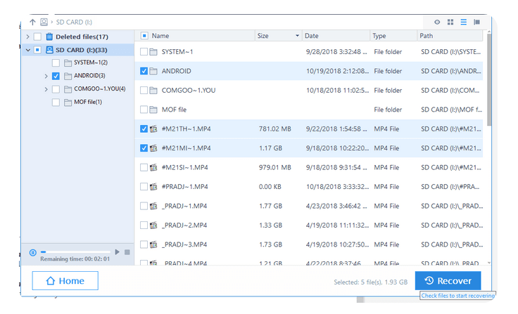 Contoh Recover Data Kartu Memori