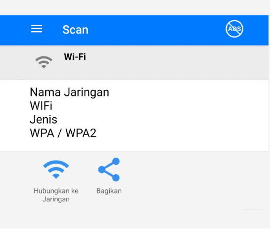 Contoh Scan WiFi di HP Android