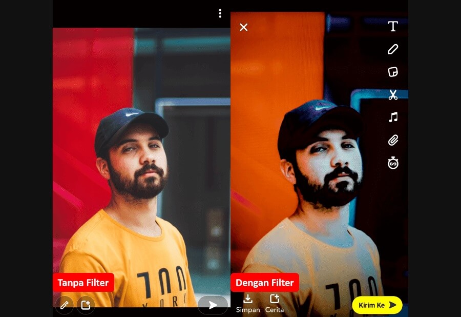 Filter Blossom di Snapchat