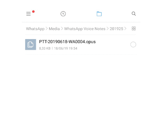 Folder Voice Note WA