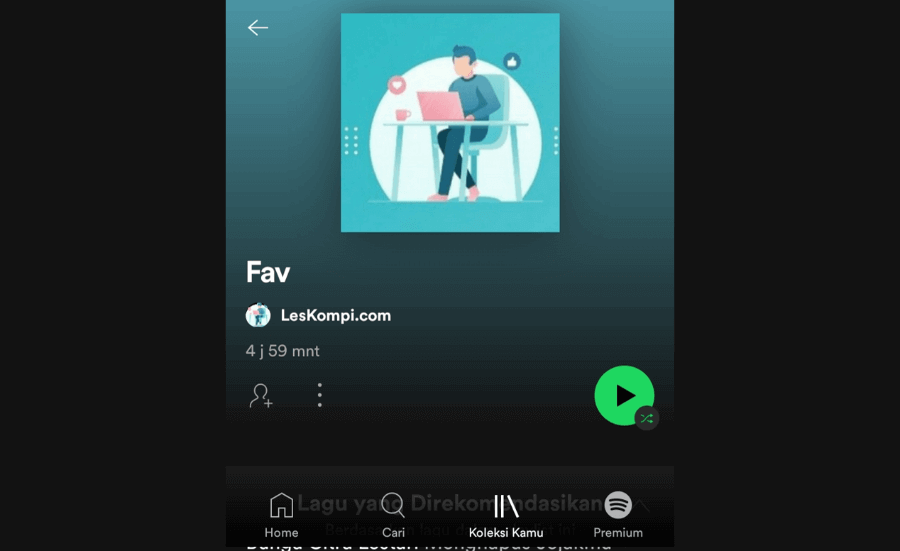 Foto Playlist Spotify HP Berhasil Diubah