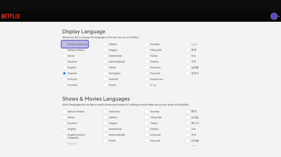 Ubah Ganti Bahasa di Netflix