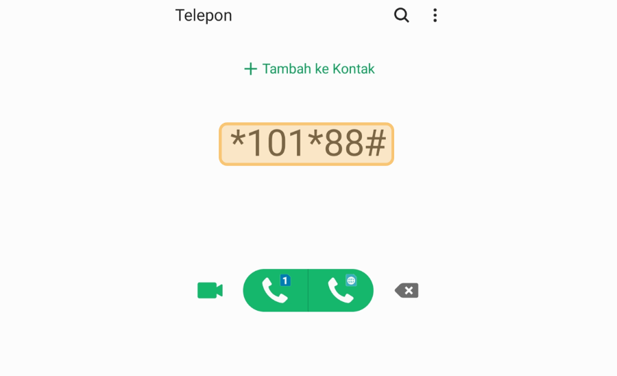Masukkan Kode Dial Telkomsel