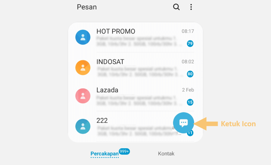 Opsi Buat Pesan Baru HP