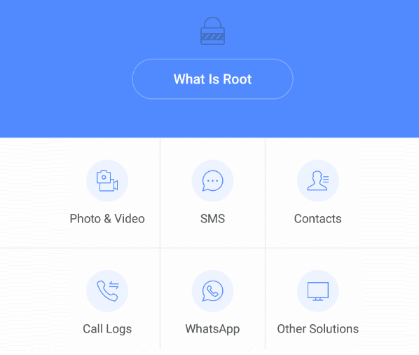 Menu Root di Aplikasi Mobisaver