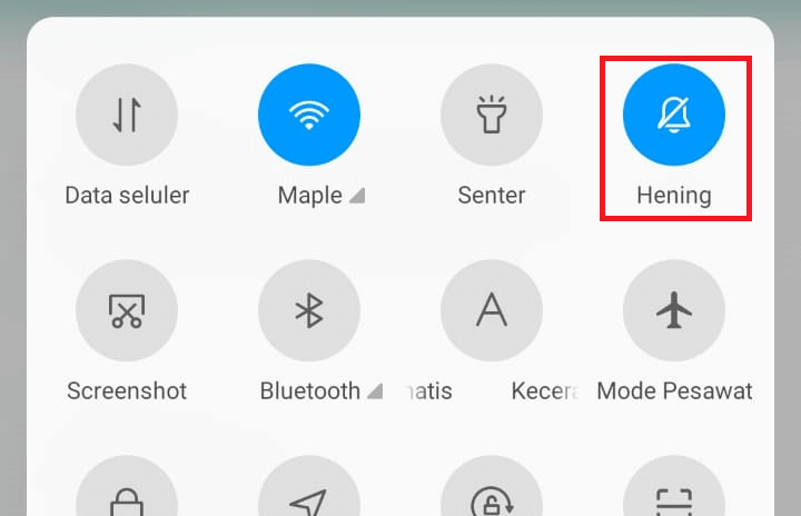 Menonaktifkan Mode Hening di HP