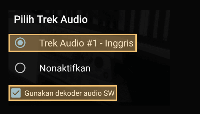 Menu Dekoder Audio SW