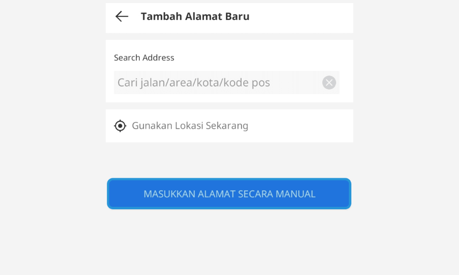 Opsi Masukkan Secara Manual
