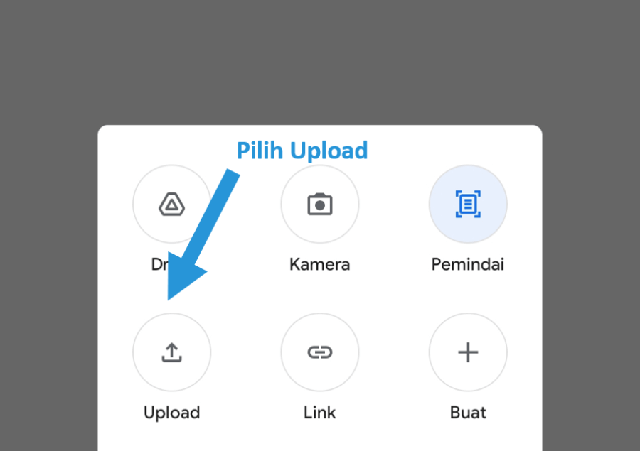 Pilih Opsi Upload di Google Classroom