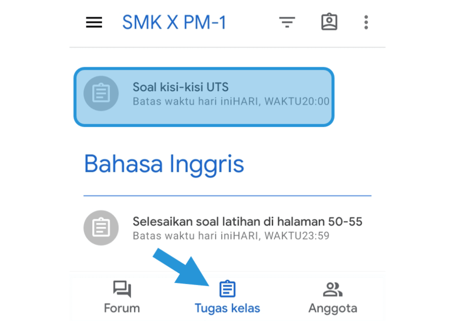Pilih Soal yang Ingin Dikirim Ulang