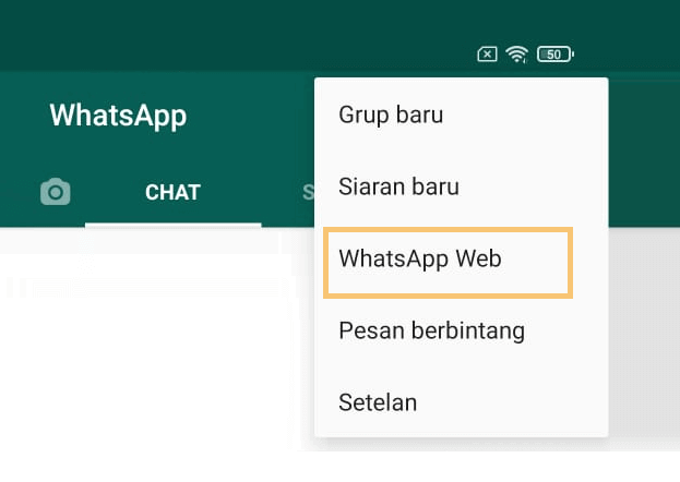 Setelan WA Web di HP