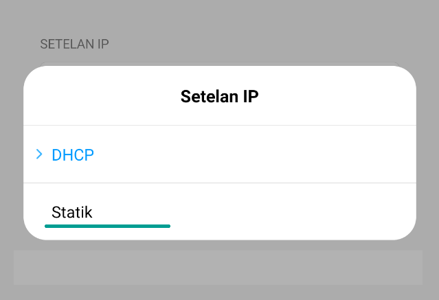 Setting IP WiFi Static