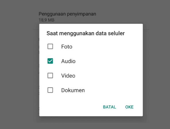 Setting WA untuk Menyimpan Voice Note