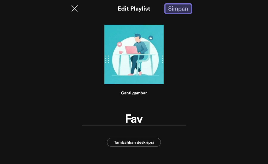 Simpan Gambar Playlist