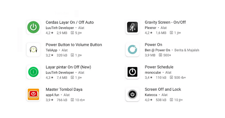 Pakai Aplikasi Pengganti Tombol Power