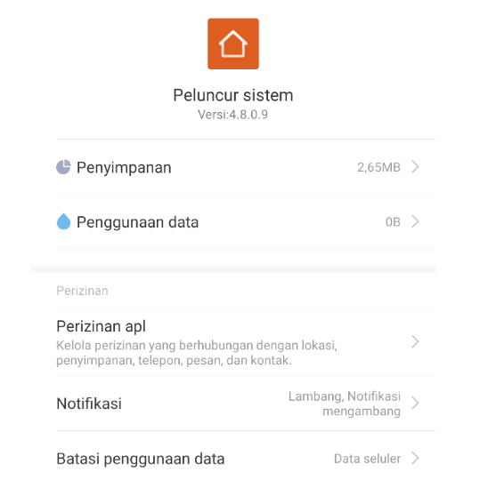 Contoh Aplikasi Launcher HP