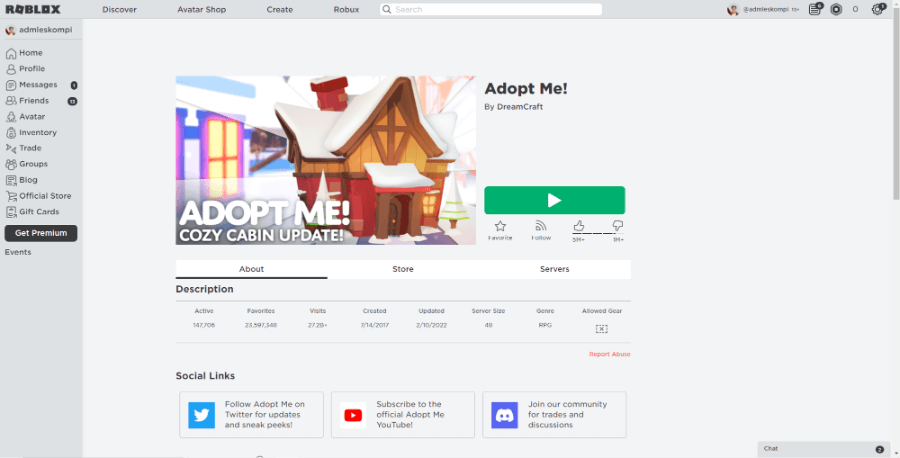 Game Adopt Me Roblox